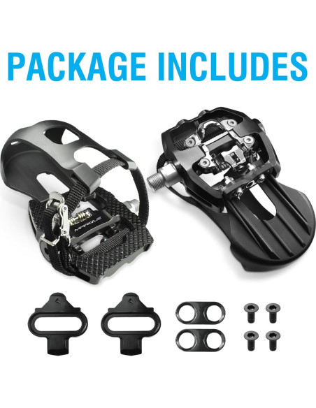 Pedales SPD Doble Cara MARQUE para Bicicleta Estacionaria