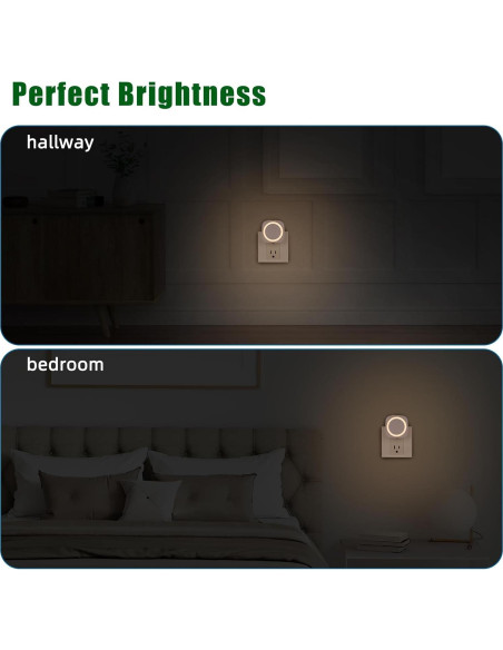 Luces Nocturnas LED Regulables Weekuu, Sensor Automático, 4 Pzs