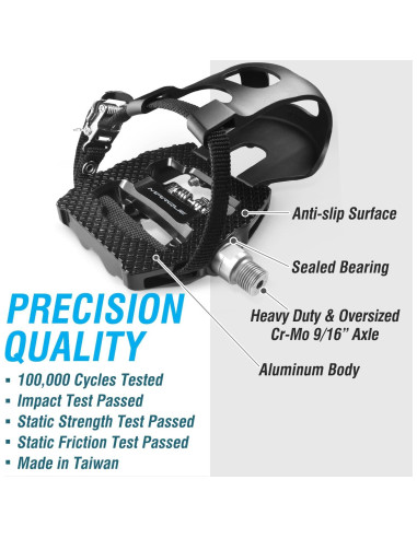 Pedales SPD Doble Cara MARQUE para Bicicleta Estacionaria