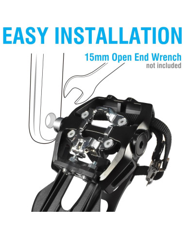 Pedales SPD Doble Cara MARQUE para Bicicleta Estacionaria