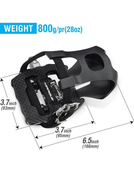 Pedales SPD Doble Cara MARQUE para Bicicleta Estacionaria