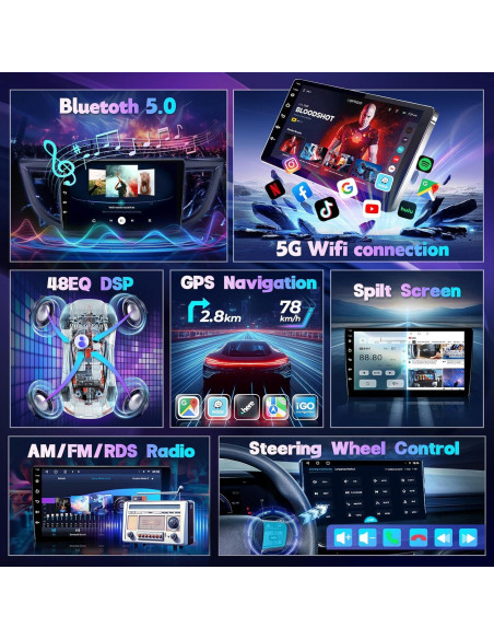 Radio de Coche 13.1" LASERTAIL para Chevy Silverado 2014-2018