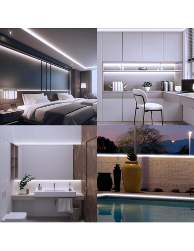 Paquete de 2 luces LED COB 2m 640 LED BSGlobal blanco frío