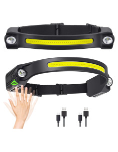 Linterna Frontal LED Recargable Doble Rombo IPX44 260