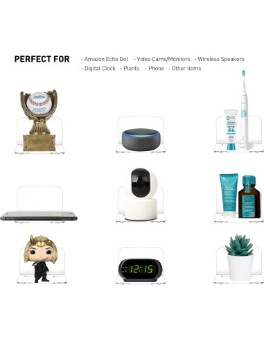 Estante Flotante Acrílico OAPRIRE Set de 3 para Cámaras