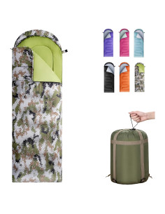 Saco de Dormir COLIKESEA Extra Grande 3-4 Estaciones Camuflaje