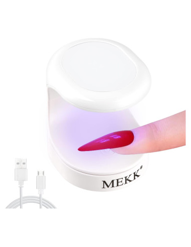 Lámpara UV LED MEKK 16W para Uñas de Gel - Compacta Blanca