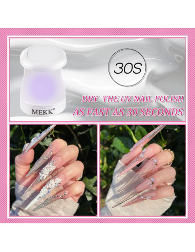 Lámpara UV LED MEKK 16W para Uñas de Gel - Compacta Blanca