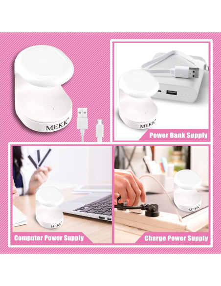 Lámpara UV LED MEKK 16W para Uñas de Gel - Compacta Blanca