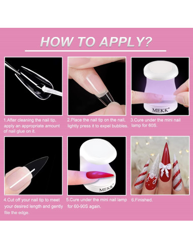 Lámpara UV LED MEKK 16W para Uñas de Gel - Compacta Blanca