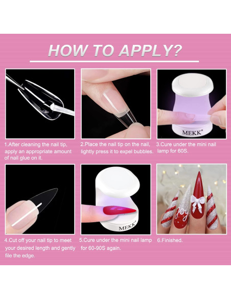 Lámpara UV LED MEKK 16W para Uñas de Gel - Compacta Blanca