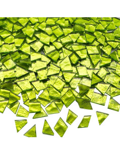 Azulejos de Mosaico de Vidrio Irregular LITMIND 500g Verde 2