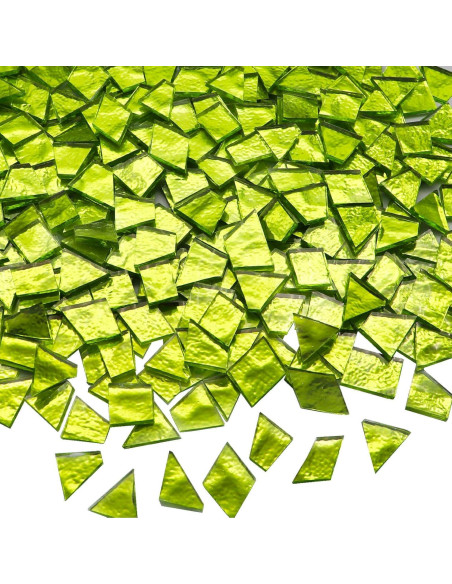 Azulejos de Mosaico de Vidrio Irregular LITMIND 500g Verde Azulejos de Mosaico de Vidrio Irregular LITMIND 500g Verde