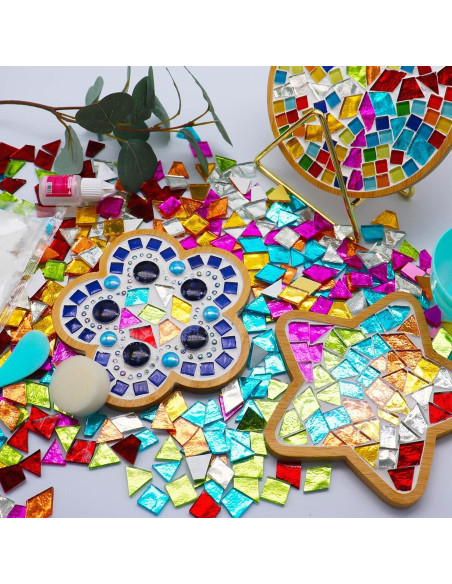 Azulejos de Mosaico de Vidrio Irregular LITMIND 500g Verde Azulejos de Mosaico de Vidrio Irregular LITMIND 500g Verde