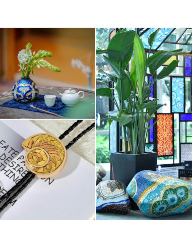 Azulejos de Mosaico de Vidrio Irregular LITMIND 500g Verde