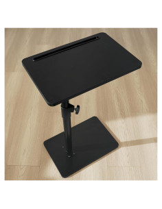 Mesa lateral ajustable YUHFERA para sofá - Negro, 66 cm