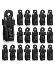 Clips de Lona Boca de Cocodrilo Outus 20 Pcs Negro