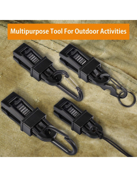 Clips de Lona Boca de Cocodrilo Outus 20 Pcs Negro