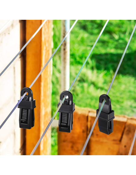 Clips de Lona Boca de Cocodrilo Outus 20 Pcs Negro