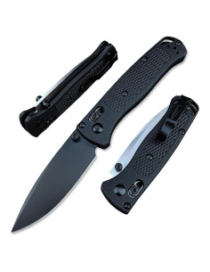 Cuchillo de bolsillo plegable HUAAO EDC S30V 6.9 cm negro