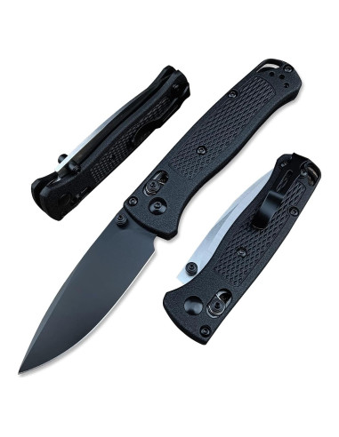 Cuchillo de bolsillo plegable HUAAO EDC S30V 6.9 cm negro