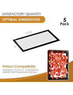 Tapetes de Silicona KitchenRaku para Deshidratador 5 Piezas 2