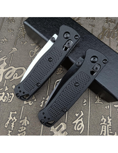 Cuchillo de bolsillo plegable HUAAO EDC S30V 6.9 cm negro