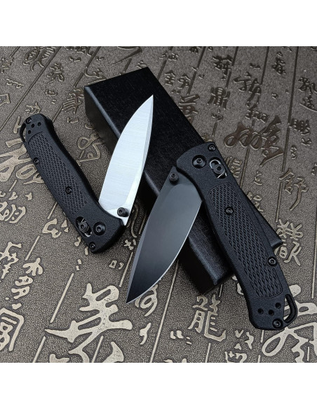 Cuchillo de bolsillo plegable HUAAO EDC S30V 6.9 cm negro