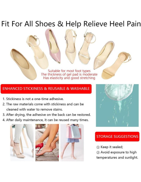 28 Almohadillas de Gel para Tacones Zioiaoro Antideslizantes