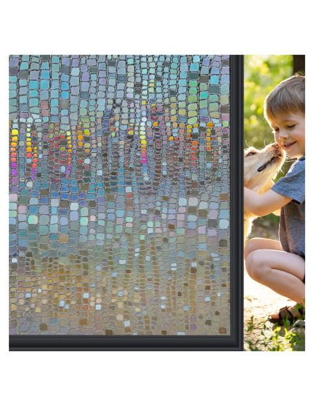 Película de Privacidad Windimiley 3D Marrón 30x200 cm Película de Privacidad Windimiley 3D Marrón 30x200 cm