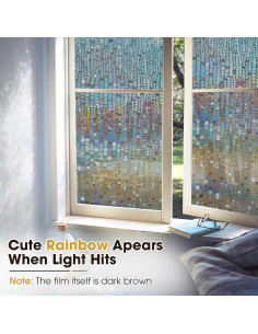 Película de Privacidad Windimiley 3D Marrón 30x200 cm 2