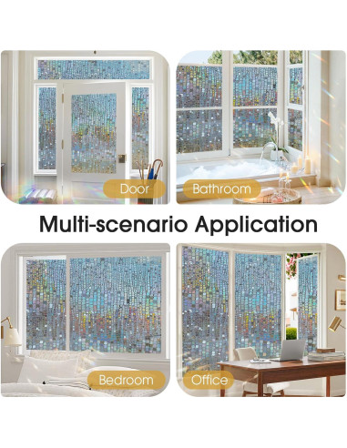 Película de Privacidad Windimiley 3D Marrón 30x200 cm