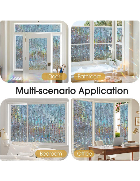 Película de Privacidad Windimiley 3D Marrón 30x200 cm Película de Privacidad Windimiley 3D Marrón 30x200 cm