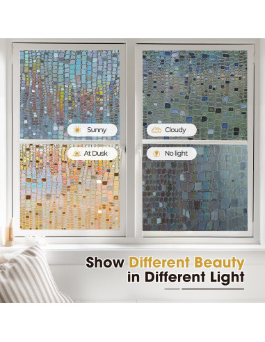 Película de Privacidad Windimiley 3D Marrón 30x200 cm