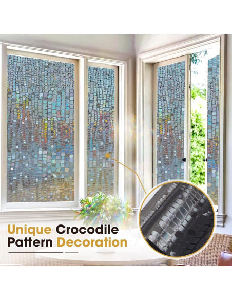 Película de Privacidad Windimiley 3D Marrón 30x200 cm Película de Privacidad Windimiley 3D Marrón 30x200 cm