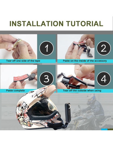 Montaje en Barbilla de Casco SRUIM para GoPro e Insta360