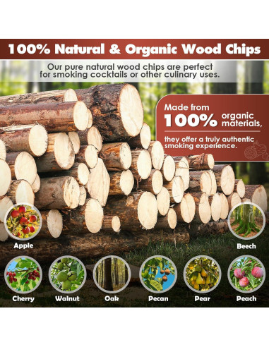 Astillas de Madera Natural para Ahumador INSISART - 8 Sabores 226.8g