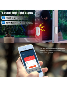 Sensor de Alarma WiFi para Puerta y Ventana Gaoducash 120dB 2