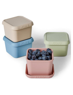 ISSEVE 4 Contenedores de Snack de Silicona 170g para Niños