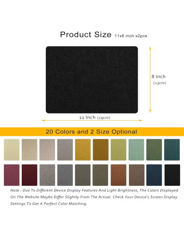 Parche de Tela Autoadhesivo ILOFRI 20.3x27.9 cm 2 Piezas Beige Gris