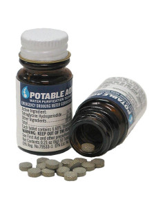 Tabletas de Purificación de Agua Potable Aqua - 50 Tabletas para Emergencias