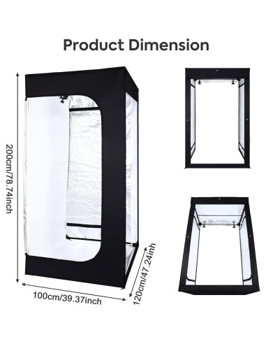 Estudio de Fotografía SEDGEWIN 120x100x200 cm con Luz LED