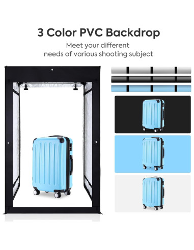 Estudio de Fotografía SEDGEWIN 120x100x200 cm con Luz LED