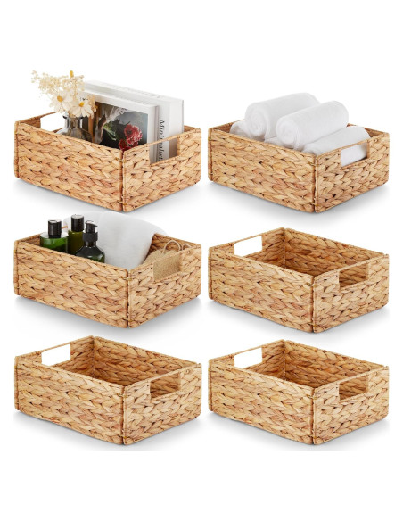 Cestas de Almacenamiento Rectangulares BLUEWEST - Juego de 6 Cestas de Almacenamiento Rectangulares BLUEWEST - Juego de 6