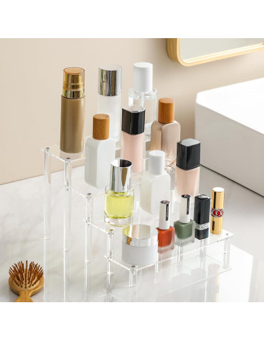 Soporte acrílico de exhibición 4 niveles LANDNEOO para perfumes