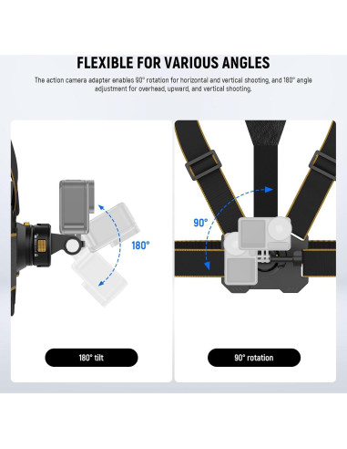 Arnés de Pecho NEEWER GP25 para Cámara de Acción Ajustable