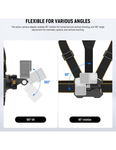 Arnés de Pecho NEEWER GP25 para Cámara de Acción Ajustable