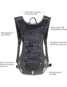 Mochila de Hidratación Unigear 2L para Correr y Ciclismo 2