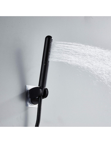 Cabezal de Ducha de Mano AAdct de Cobre Sólido Negro Mate