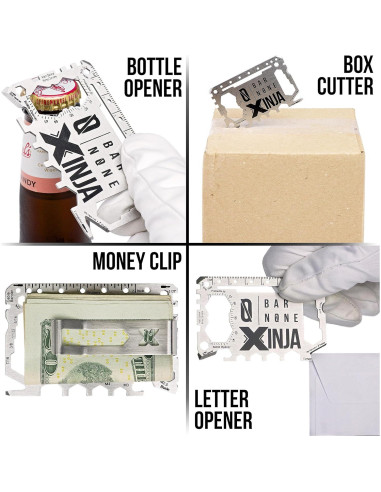 Multiherramienta de Tarjeta Xinja 50 en 1 Acero Inoxidable